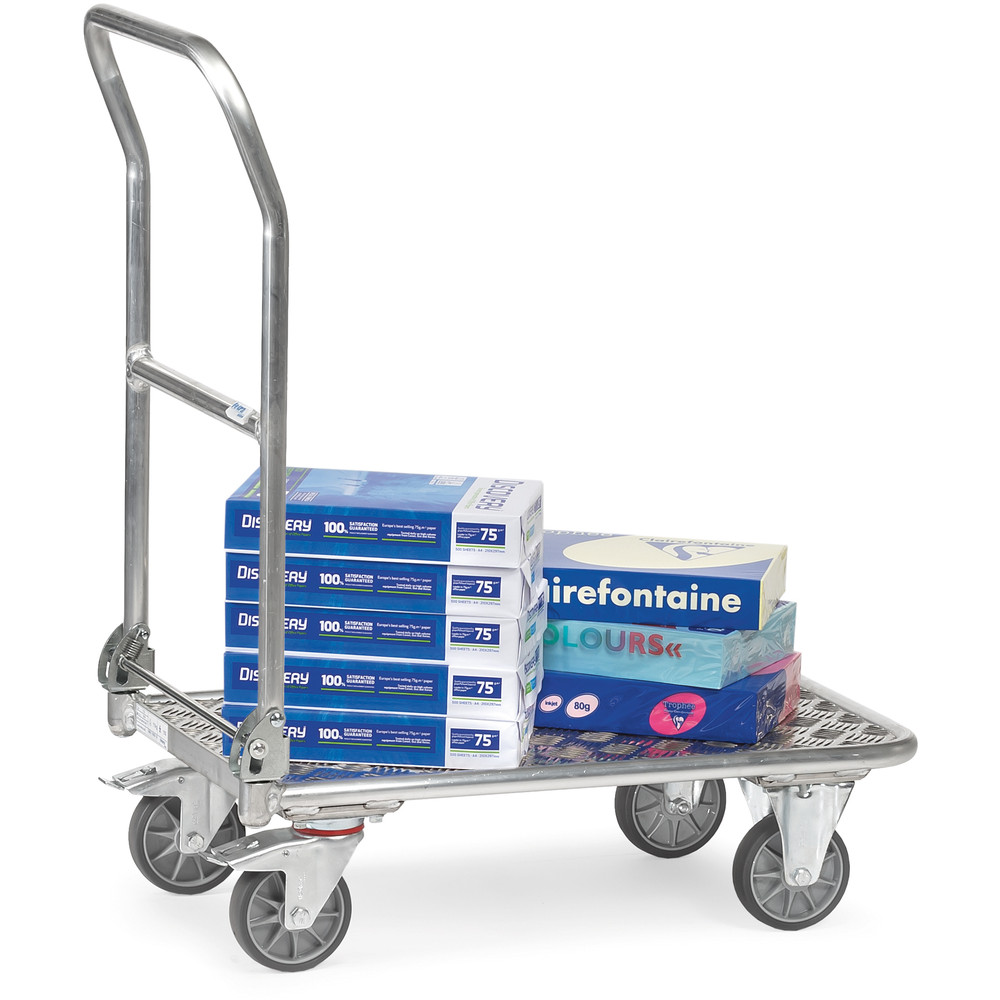 fetra® Chariot à dossier rabattable alu 1134
