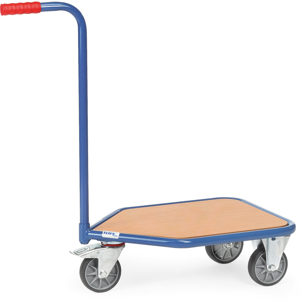 fetra® Chariot à col de cygne 1158 avec plateau bois