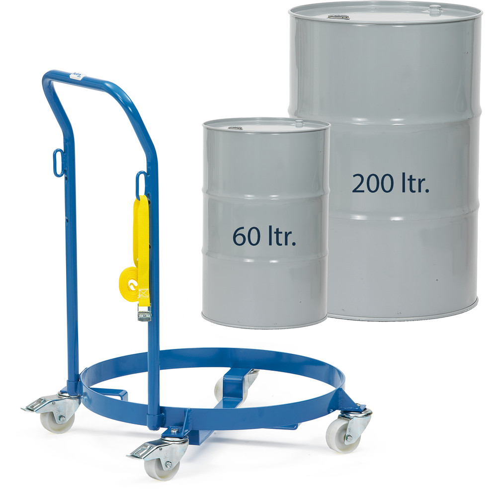 fetra® Rouleur de fûts 13600 pour fûts en tôle 60 ou 200 litres