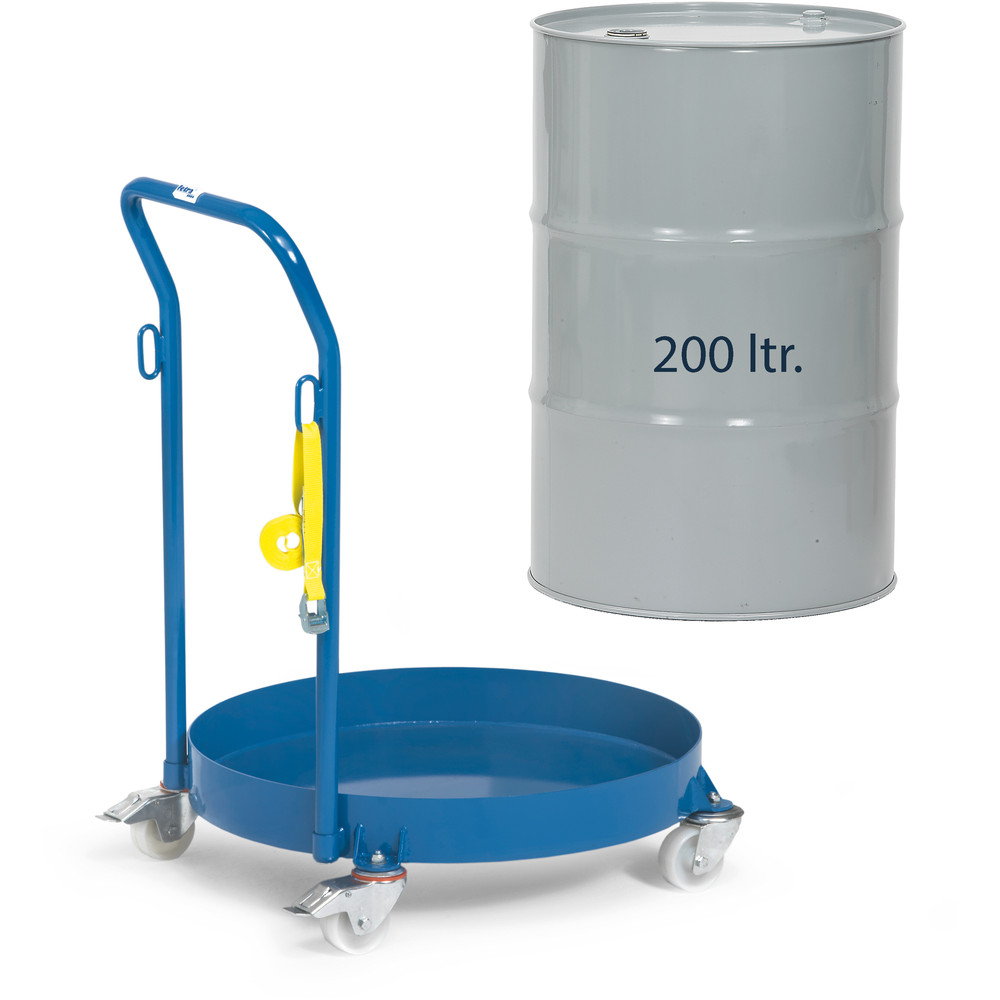 fetra® Rouleur de fûts 13610 pour fûts en tôle 200 litres
