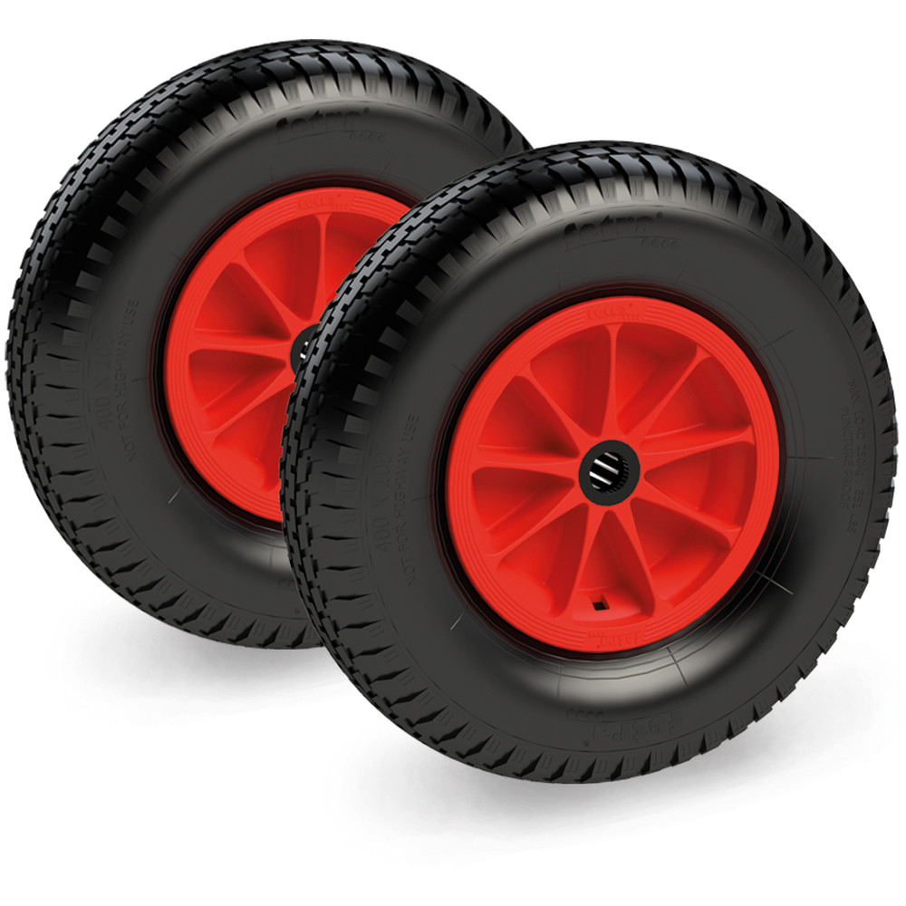 fetra® Supplément pour une paire roues increvables 400 x 100 mm