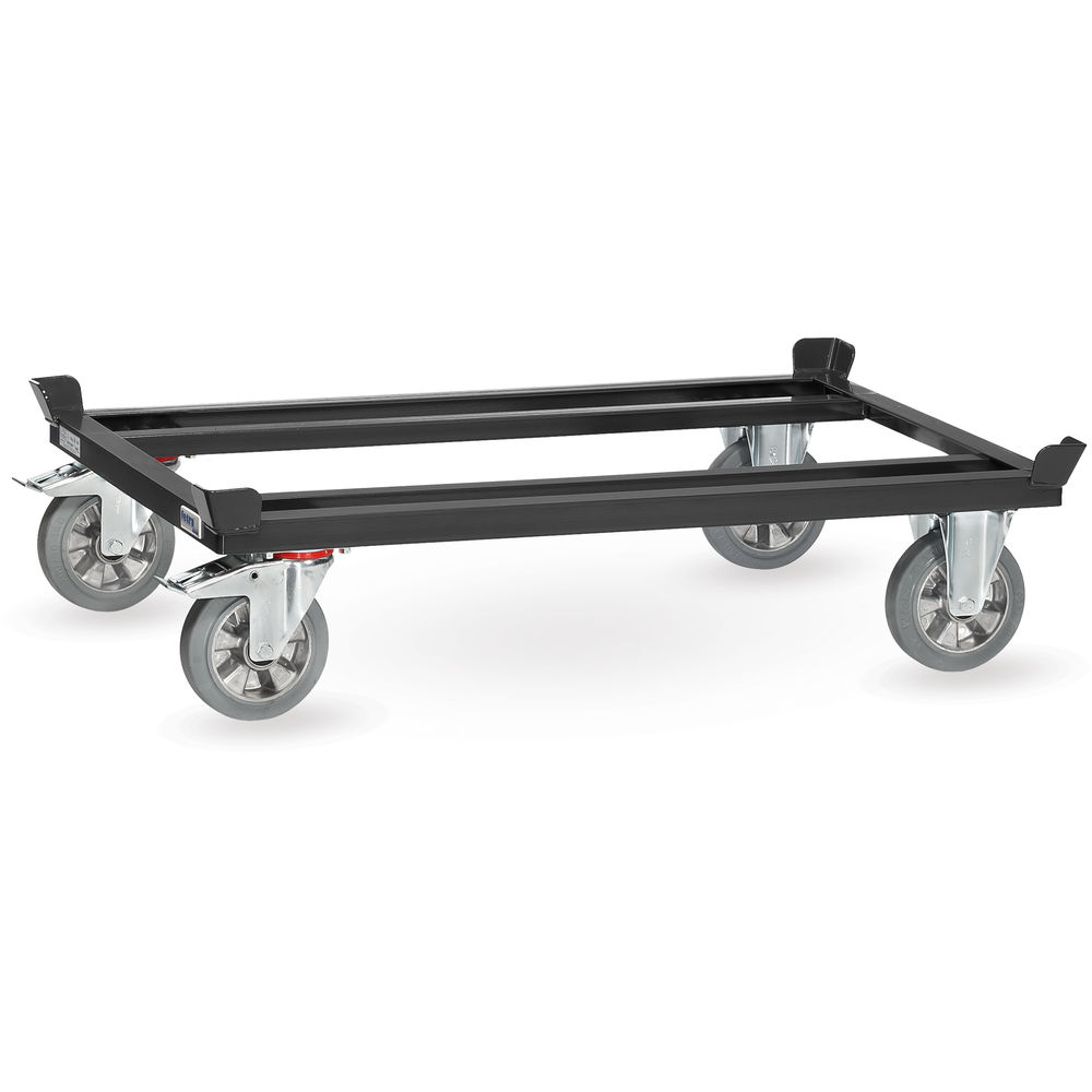 fetra® Rouleur de palettes 22811-7016 Gamme en gris - 1.200 x 800 mm