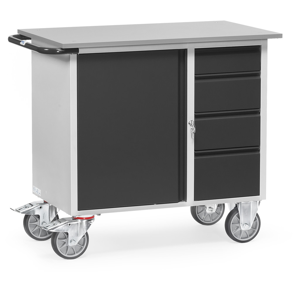 fetra® Servante d'atelier 2452-7016 - gamme en gris