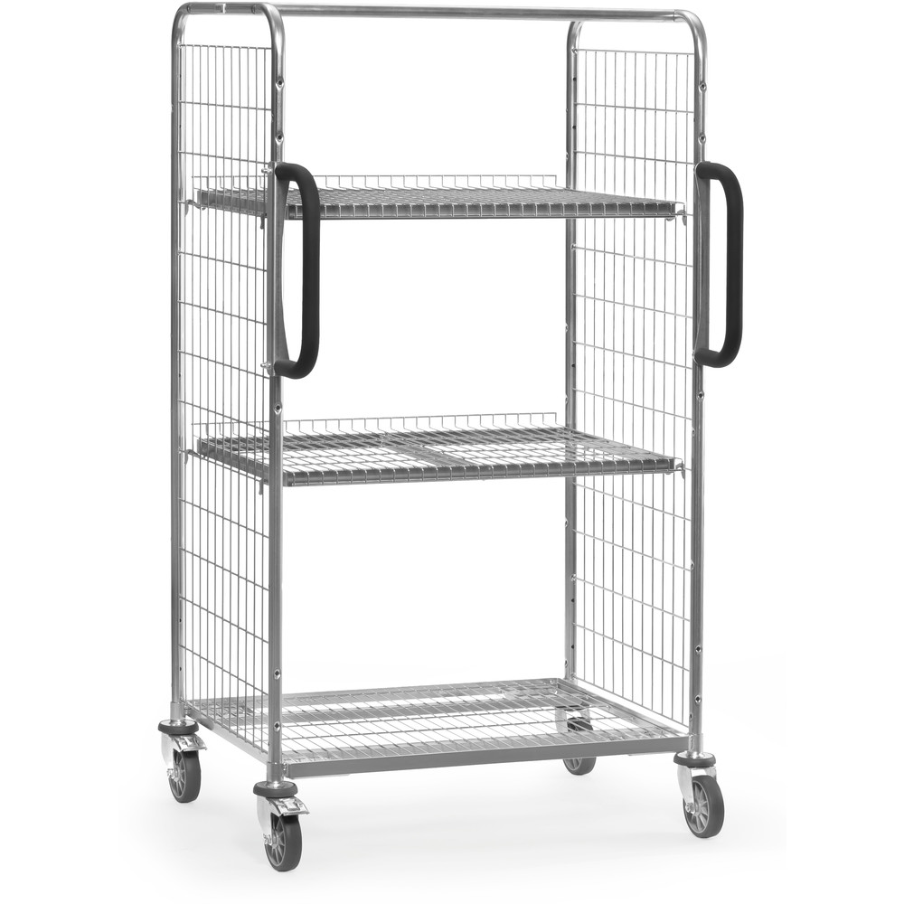 fetra® Poignées pour un déplacement latéral 28SQpour chariot préparateur de commandes galvanisé