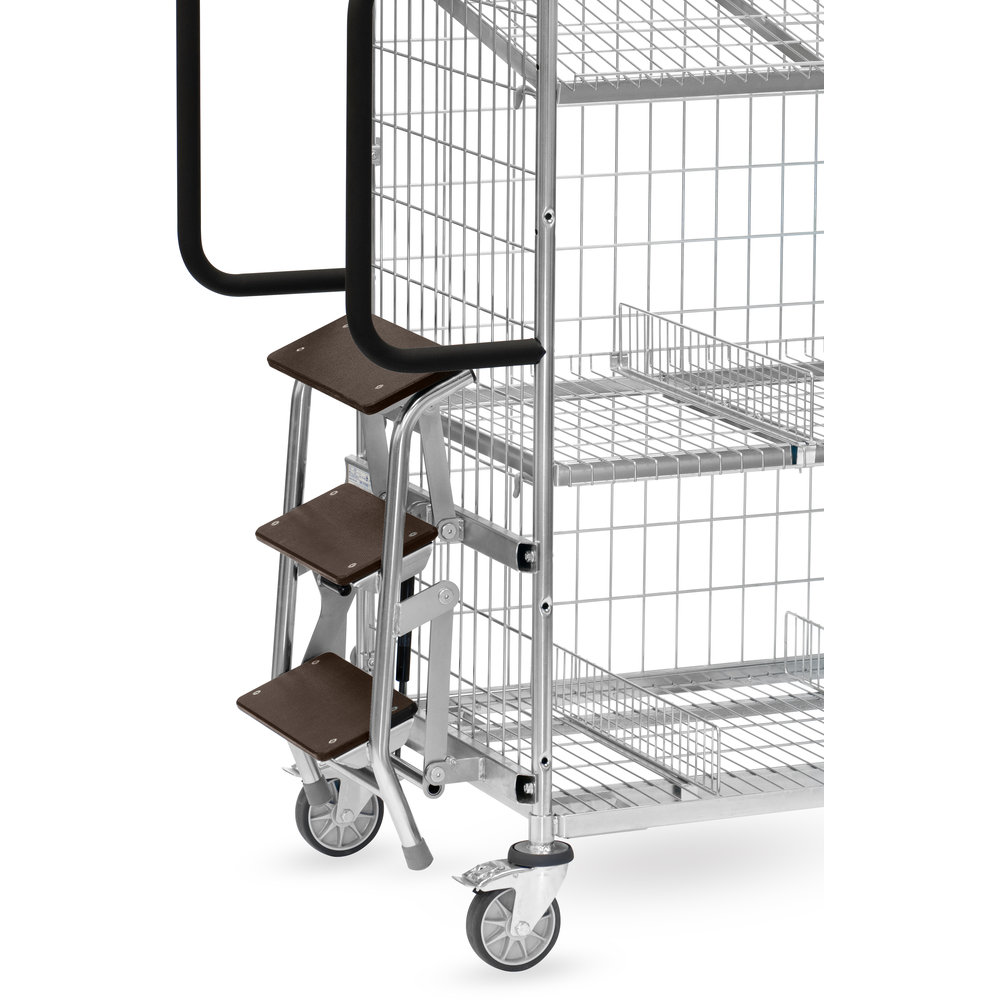 fetra® Marchepied 28TS5 pour chariot préparateur de commandes galvanisé