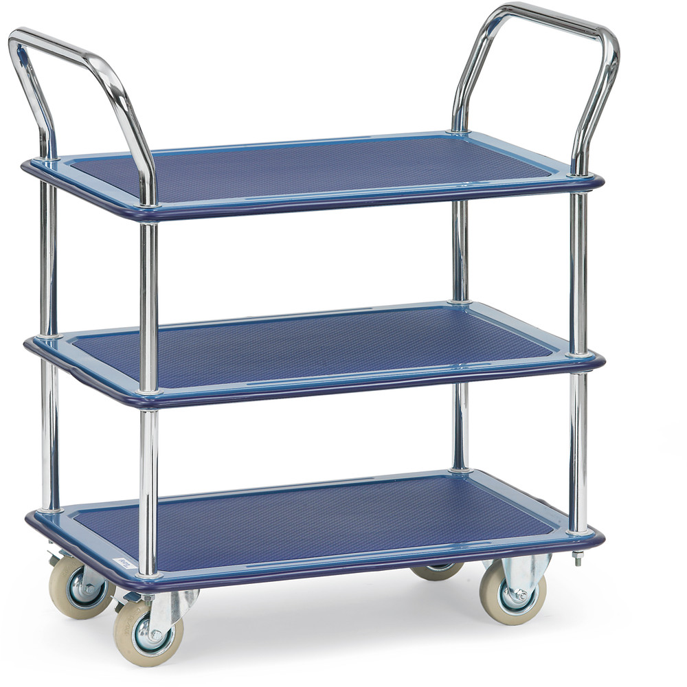 fetra® Chariot à plateaux acier / Servante 3113
