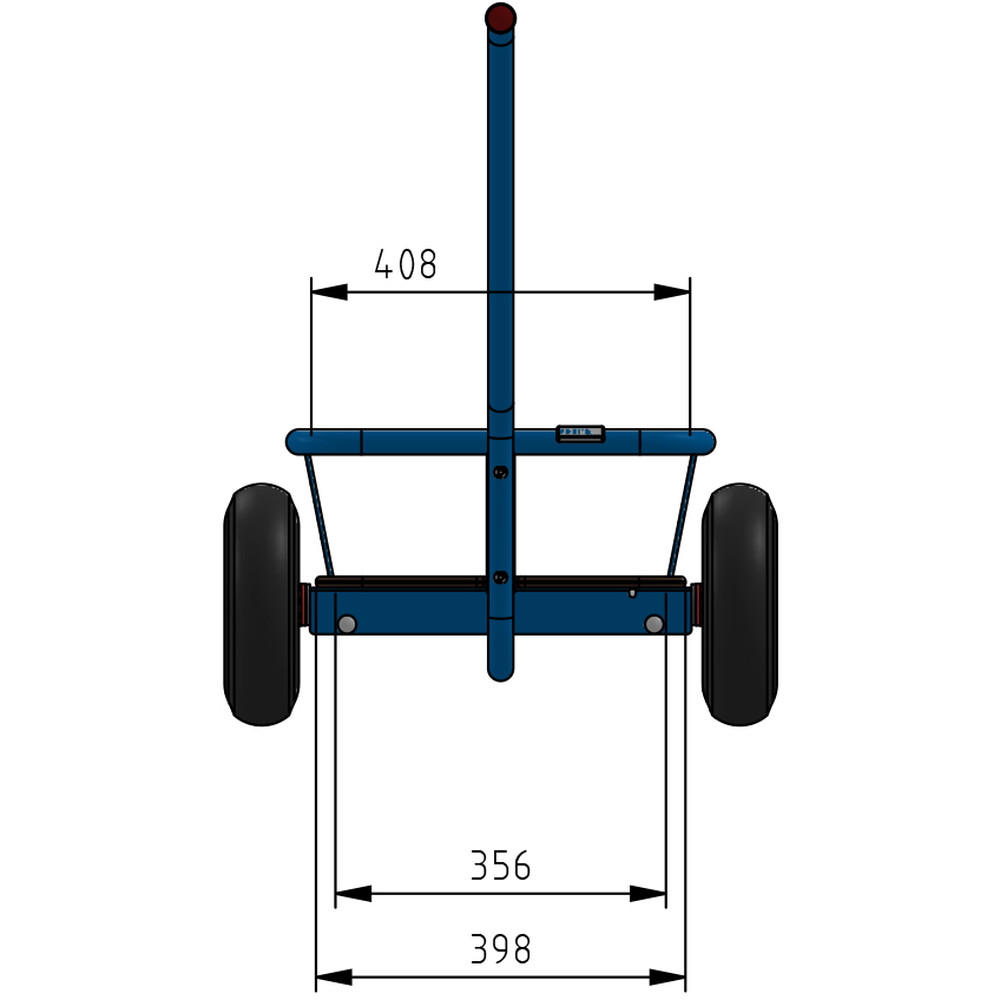 fetra® Char à bras léger 4091P - 1-essieu