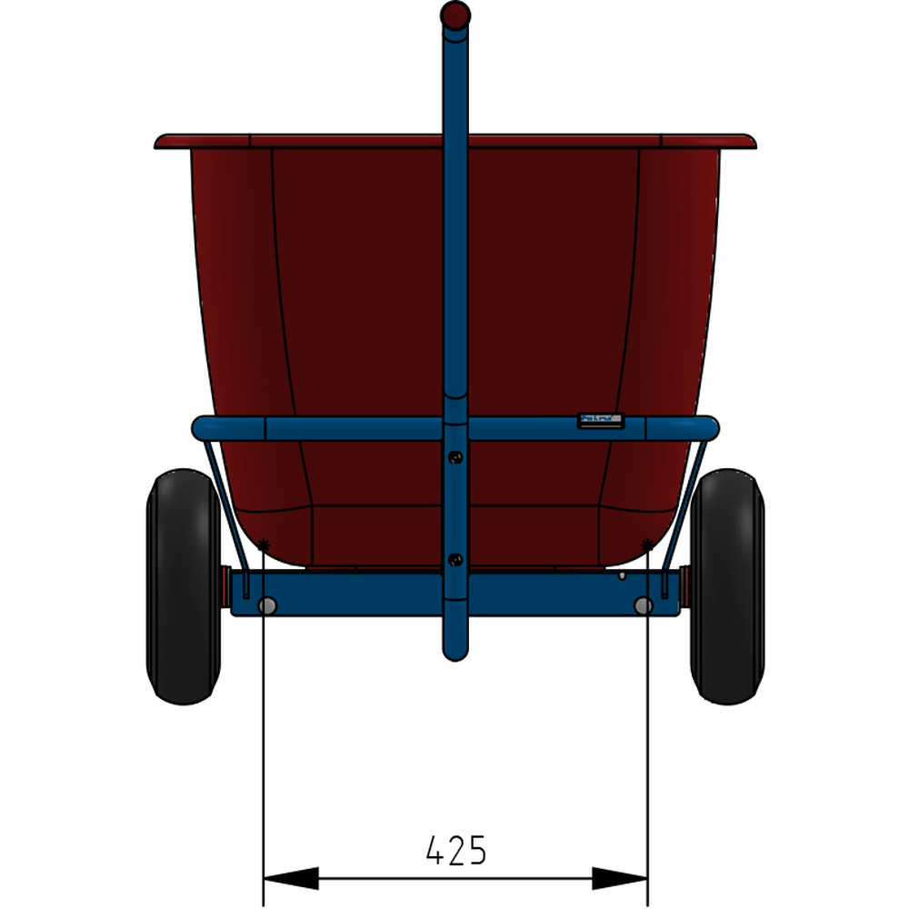 fetra® Char à bras léger 4102P - 1-essieu