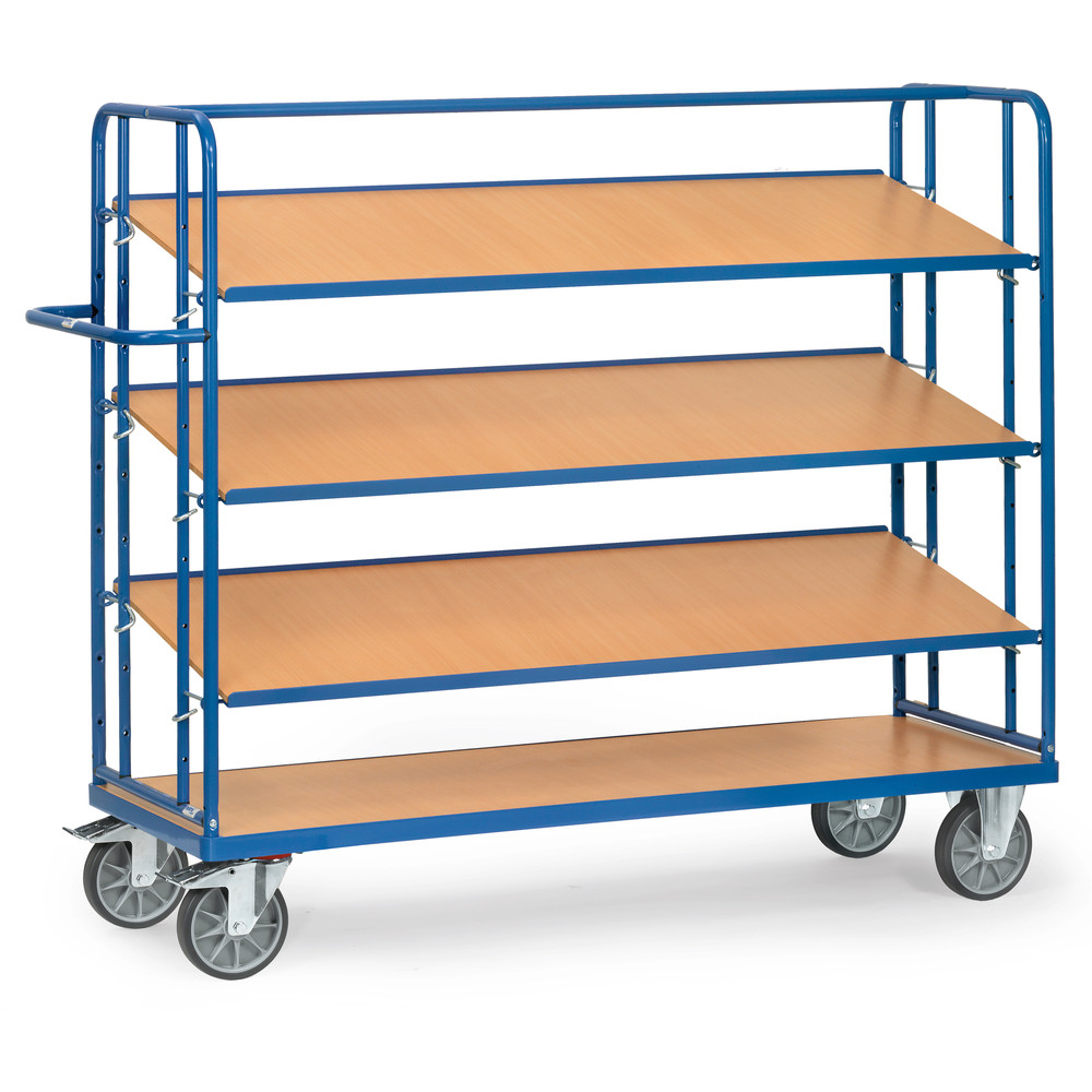 fetra® Chariot haut à plateaux inclinables 4255