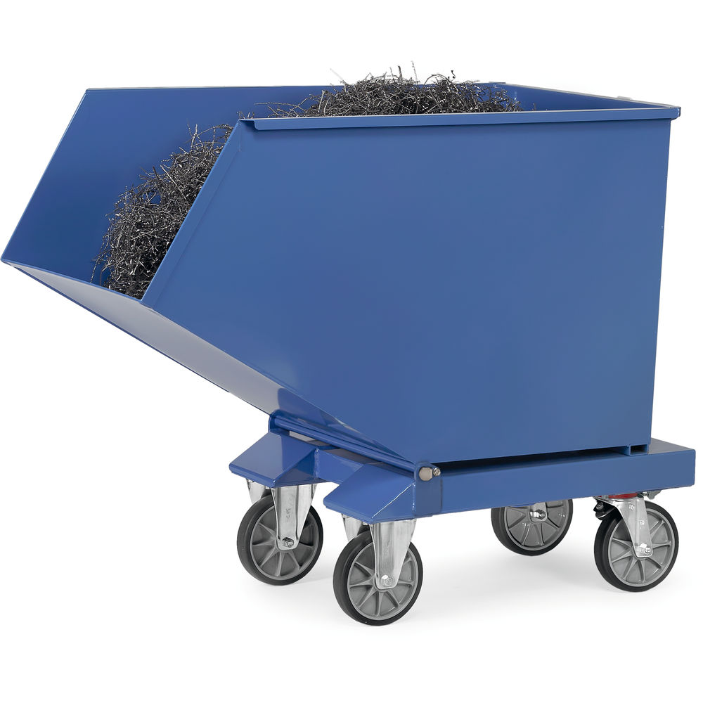 fetra® Chariot benne basculante 4702A | Chariot à copeaux avec robinet de vidange