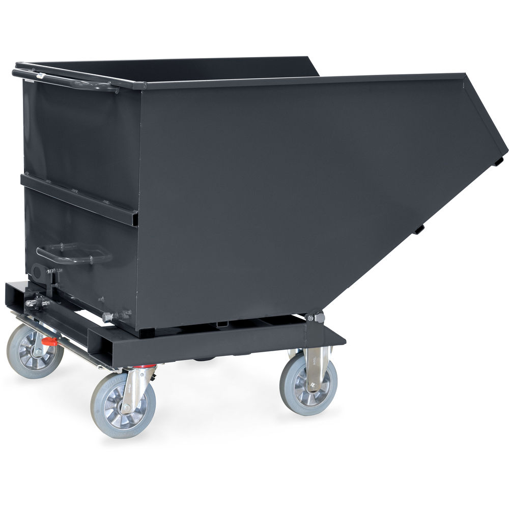 fetra® Chariot benne basculante 4704-7016 | Chariot à copeaux gris anthracite