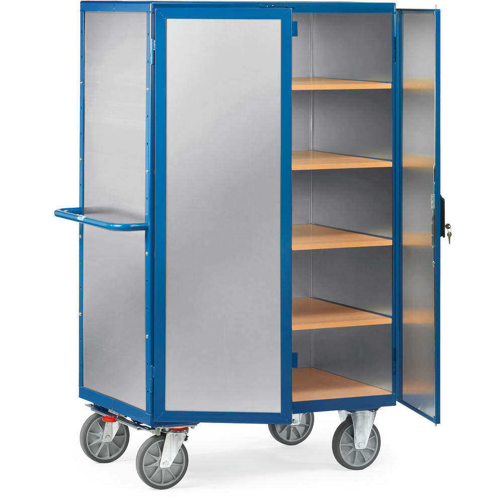 fetra® Chariot fermé avec tôle d'aluminium 5593