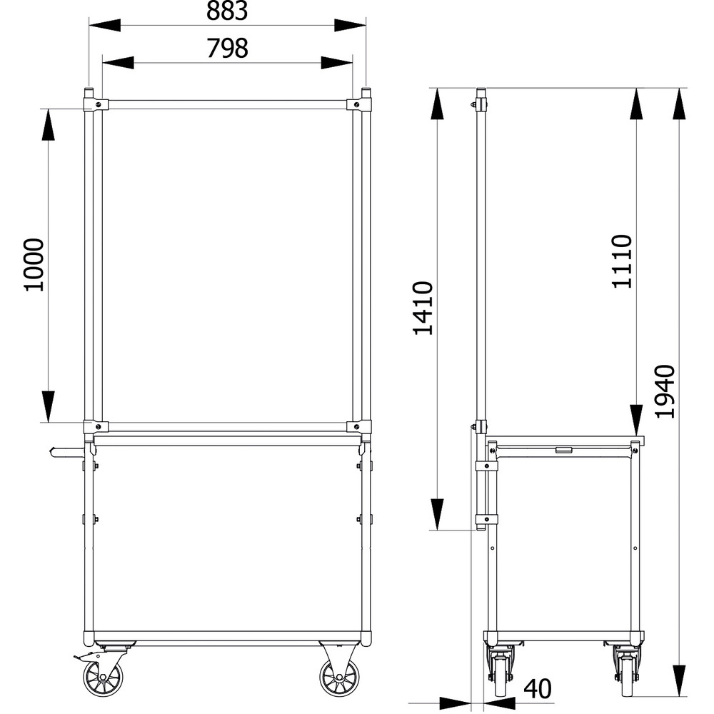 fetra® Kit panneau de projections salivaires 5940