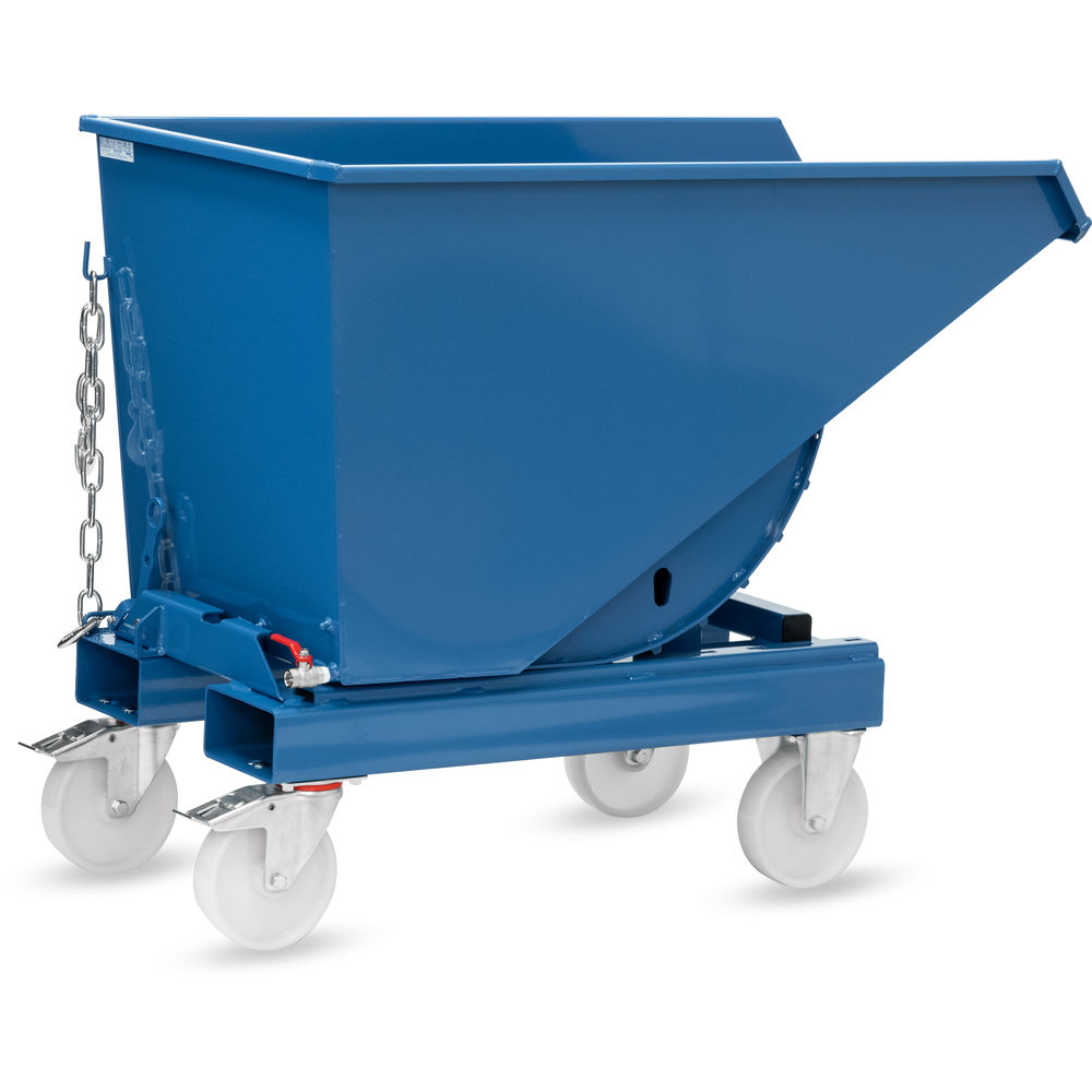 fetra® Benne auto-basculante avec robinet de vidange et roues 6030AR