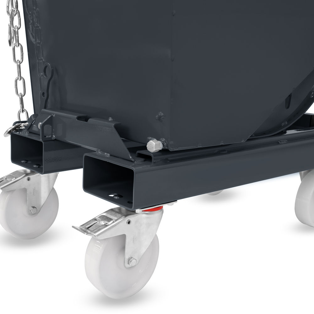 fetra® Benne auto-basculante avec robinet de vidange et roues 6090AR-7016