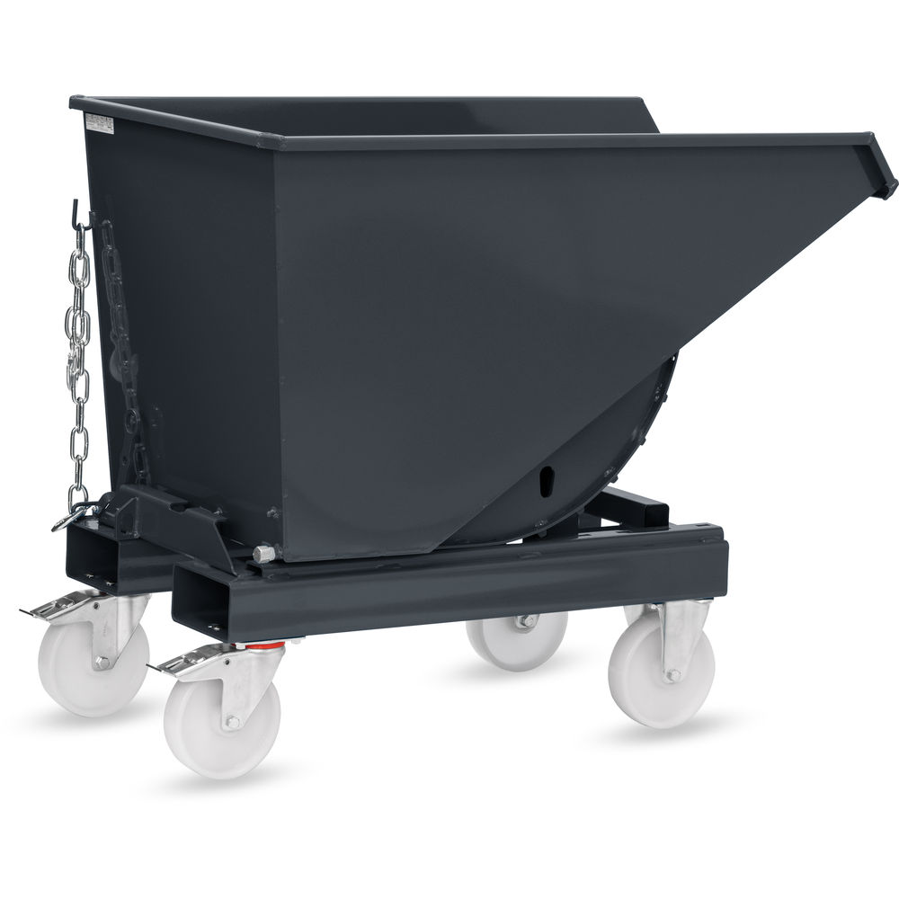 fetra® Benne auto-basculante avec roues 6030R-7016