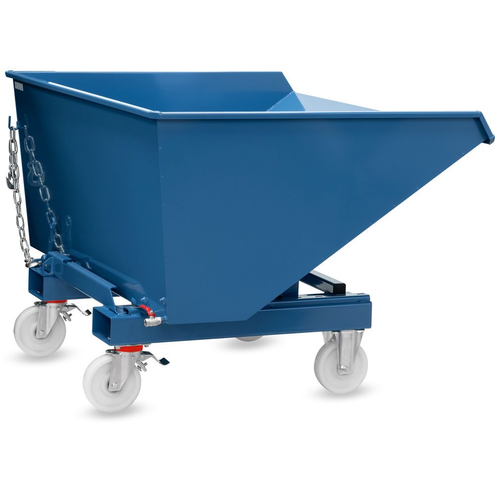 fetra® Benne auto-basculante avec robinet de vidange et roues 6090AR