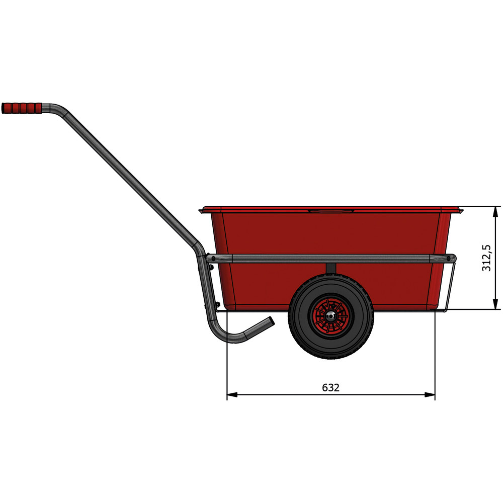 fetra® Char à bras léger galvanisé 6101P