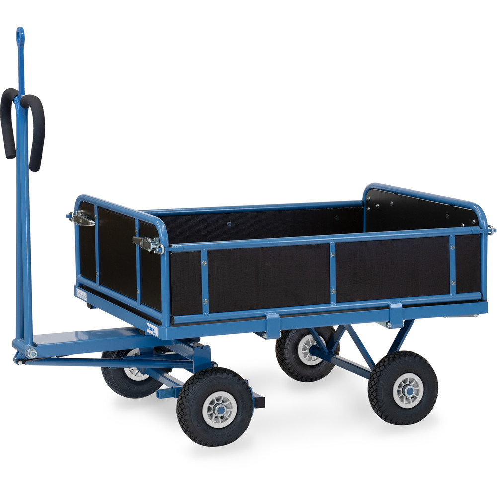 fetra® Char à bras avec ridelles bois et oeillet de traction 6453LZ