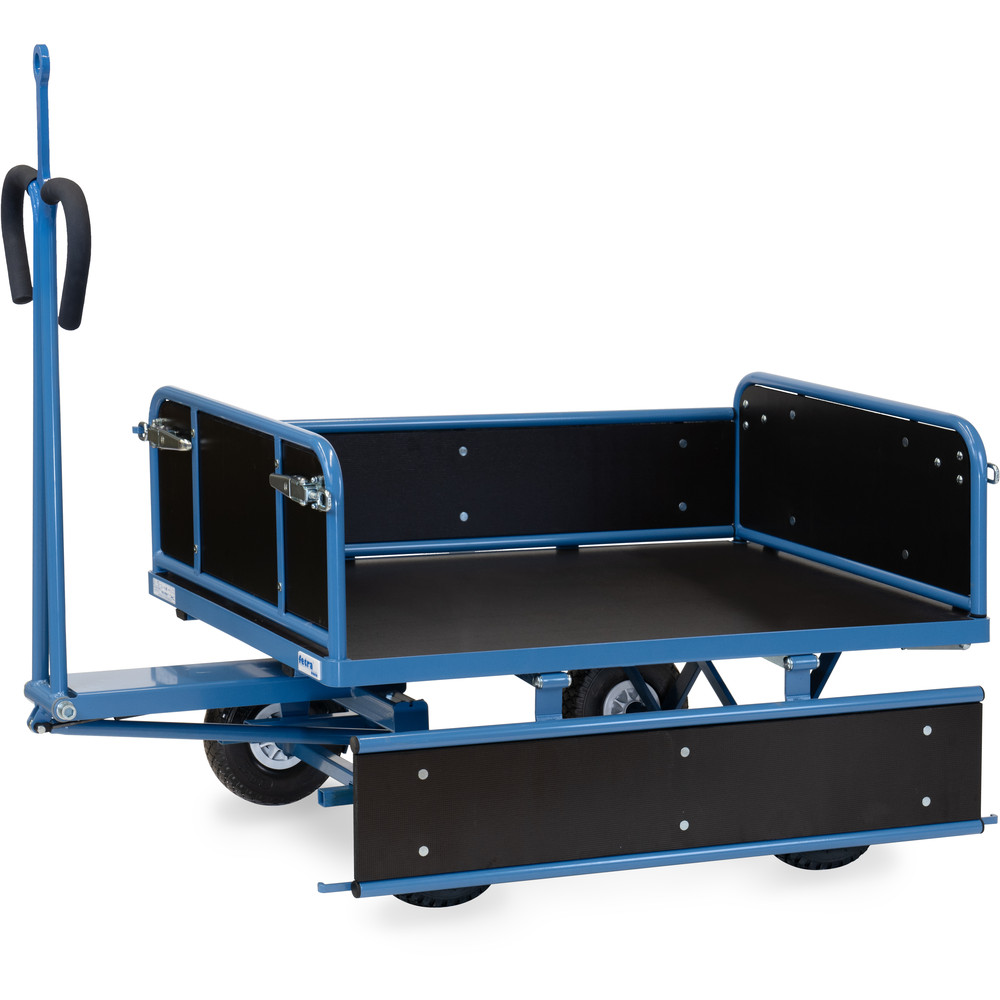 fetra® Char à bras avec ridelles bois et oeillet de traction 6453LZ