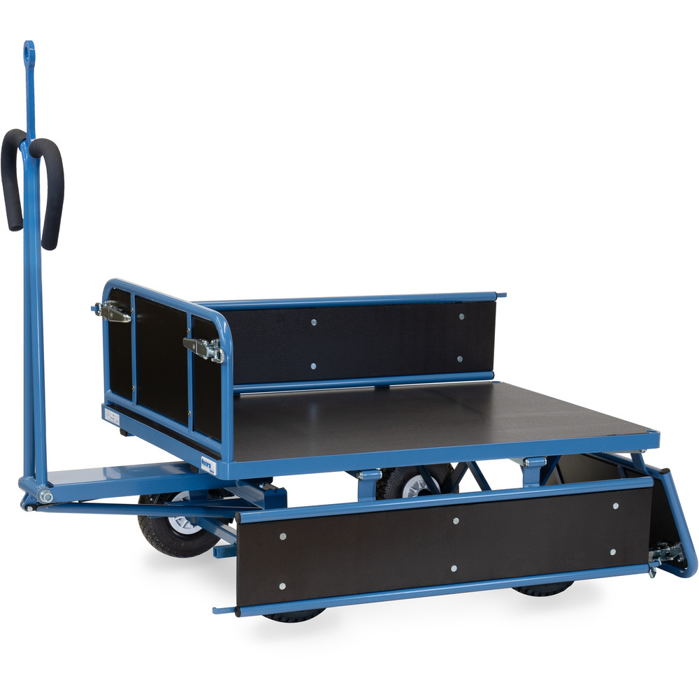 fetra® Char à bras avec ridelles bois et oeillet de traction 6453LZ
