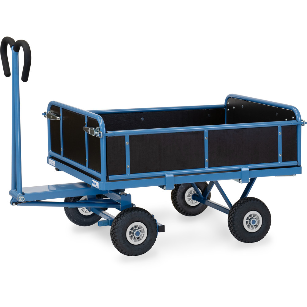 fetra® Char à bras avec ridelles bois 6453L