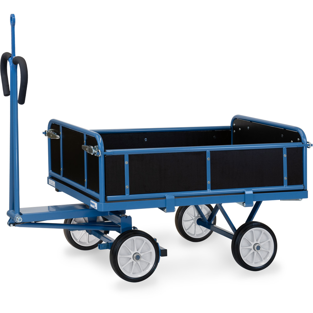 fetra® Char à bras avec ridelles bois et oeillet de traction 6453VZ