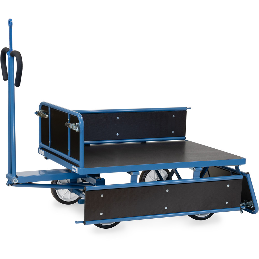 fetra® Char à bras avec ridelles bois et oeillet de traction 6453VZ