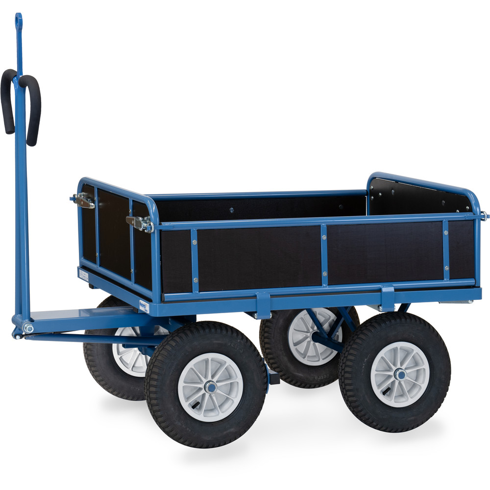 fetra® Char à bras avec ridelles bois et oeillet de traction 6454LZ