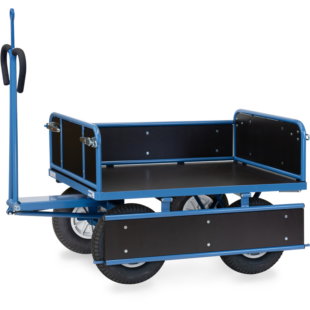 fetra® Char à bras avec ridelles bois et oeillet de traction 6454LZ