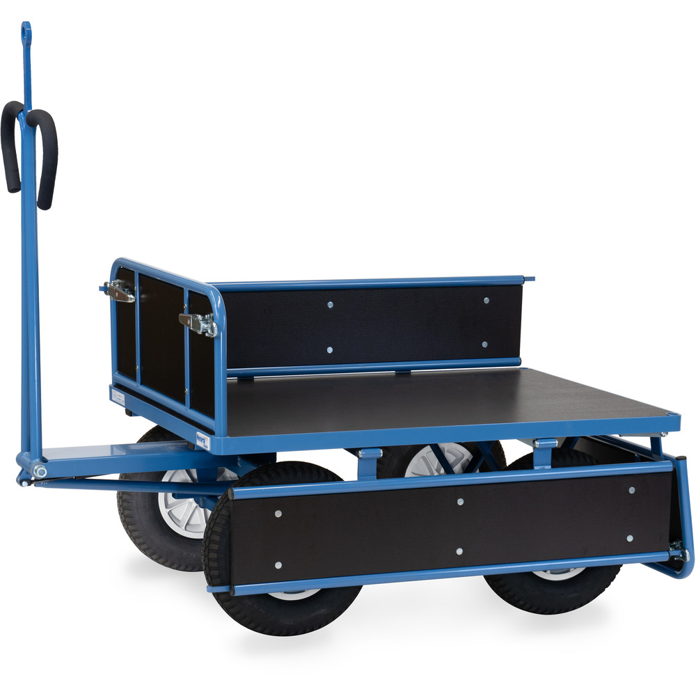 fetra® Char à bras avec ridelles bois et oeillet de traction 6454LZ
