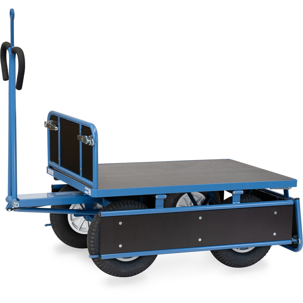 fetra® Char à bras avec ridelles bois et oeillet de traction 6454LZ
