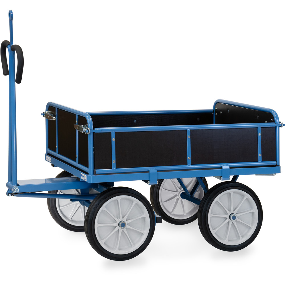 fetra® Char à bras avec ridelles bois et oeillet de traction 6454VZ