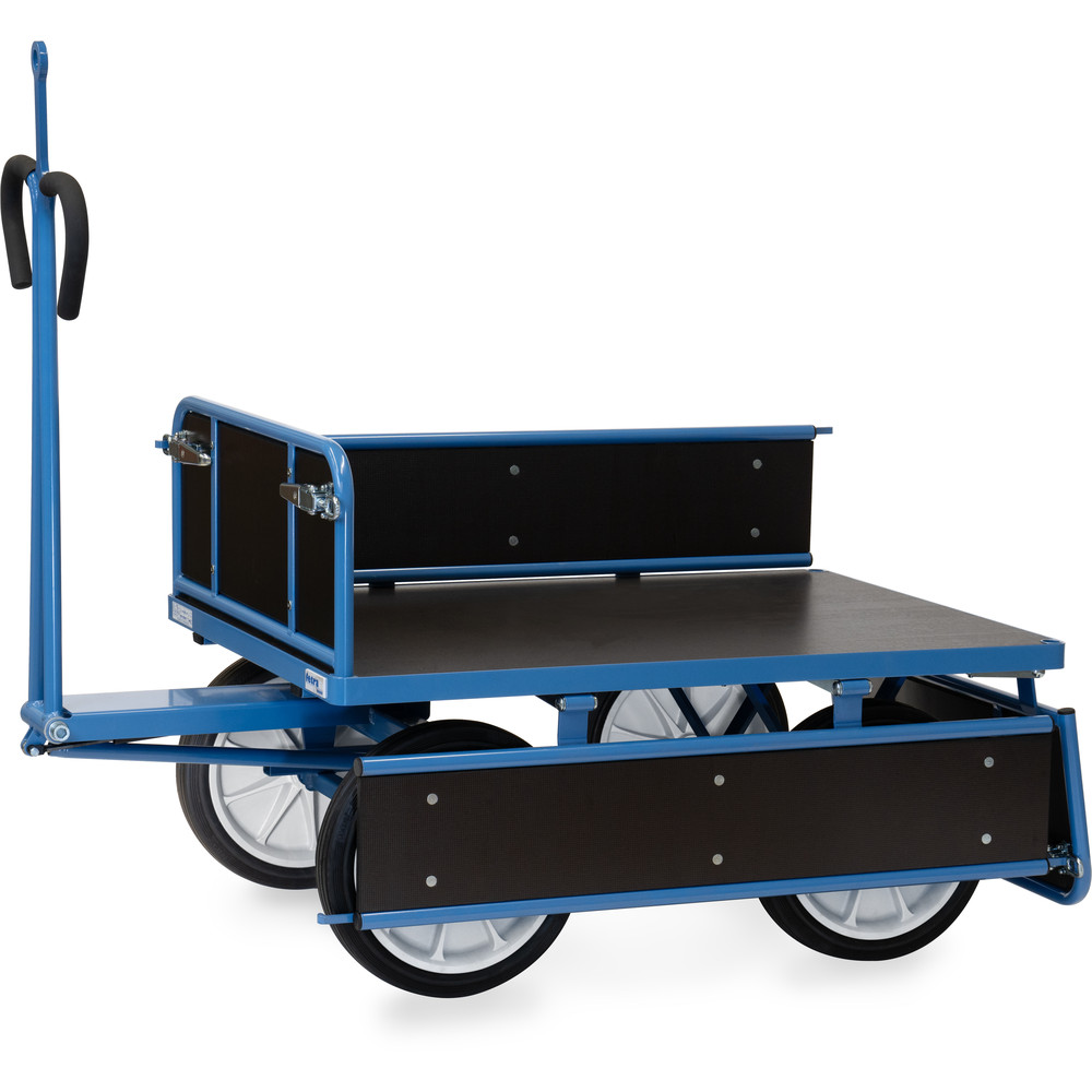 fetra® Char à bras avec ridelles bois et oeillet de traction 6454VZ