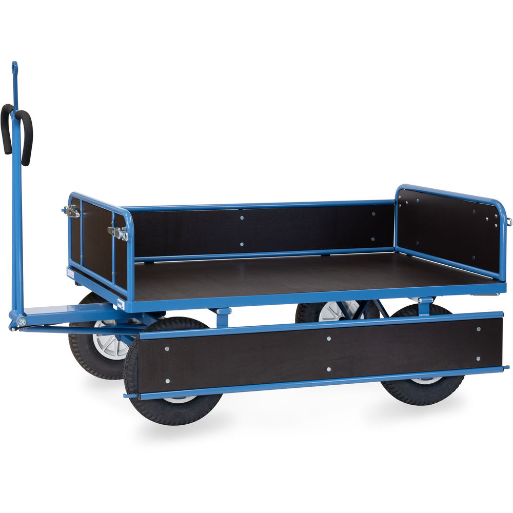 fetra® Char à bras avec ridelles bois et oeillet de traction 6455PZ