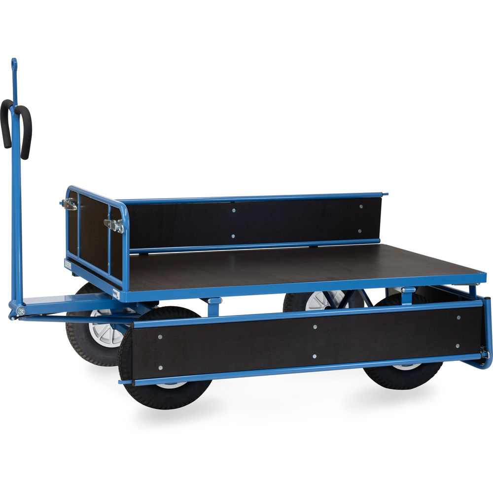 fetra® Char à bras avec ridelles bois et oeillet de traction 6455PZ