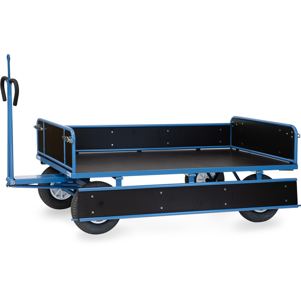 fetra® Char à bras avec ridelles bois et oeillet de traction 6456LZ