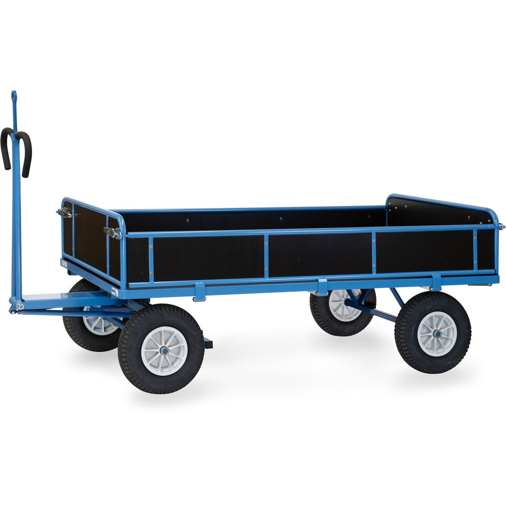 fetra® Char à bras avec ridelles bois et oeillet de traction 6456PZ