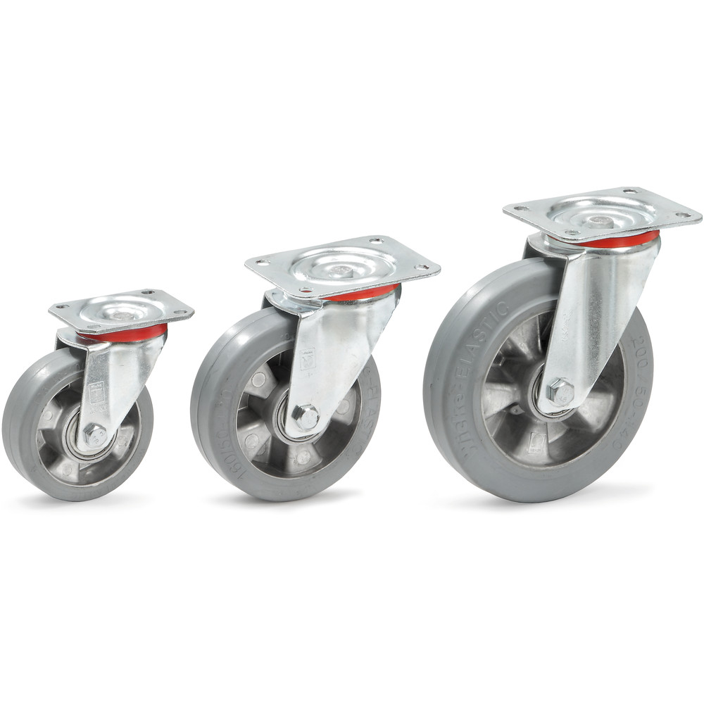 fetra® Roue pivotante à bandage caoutchouc élastique 160 x 50 mm