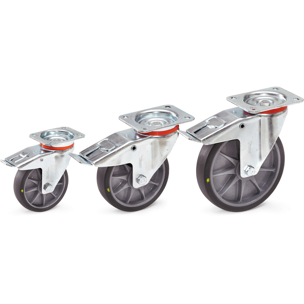 fetra® Roue pivotante avec frein TPE-ESD 160 x 40 mm