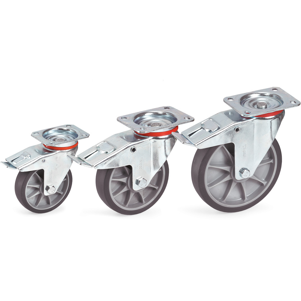 fetra® Roue pivotante avec frein TPE 125 x 32 mm