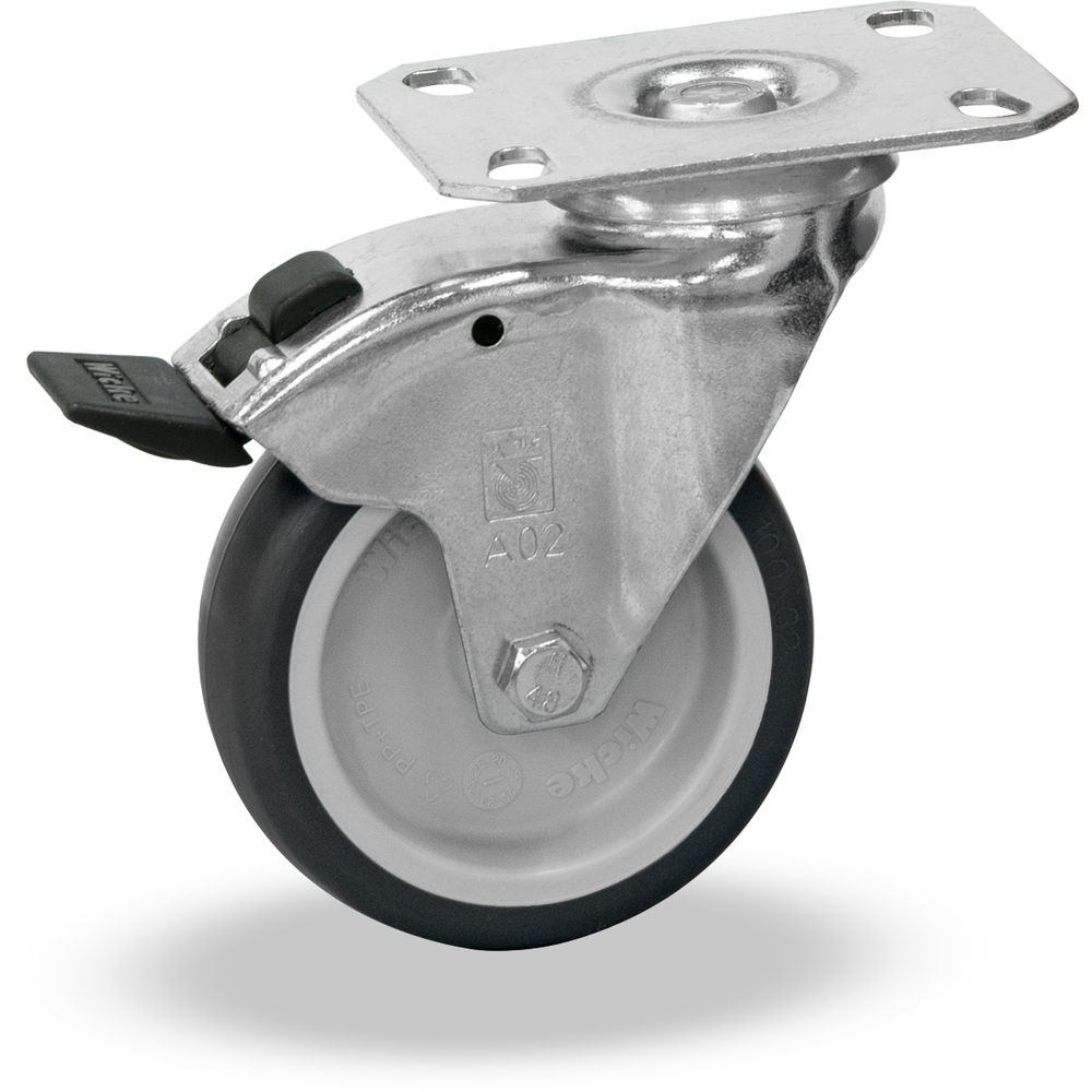 fetra® Roue pivotante avec frein TPE 100 x 32 mm