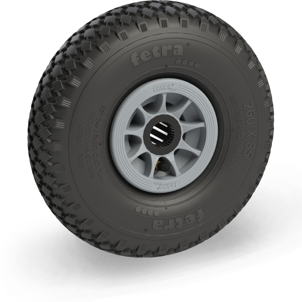 Roue Gonflable 260 X 85 Mm Avec Moyeu à Rouleaux - Neuf Sous Emballage - LEM Select
