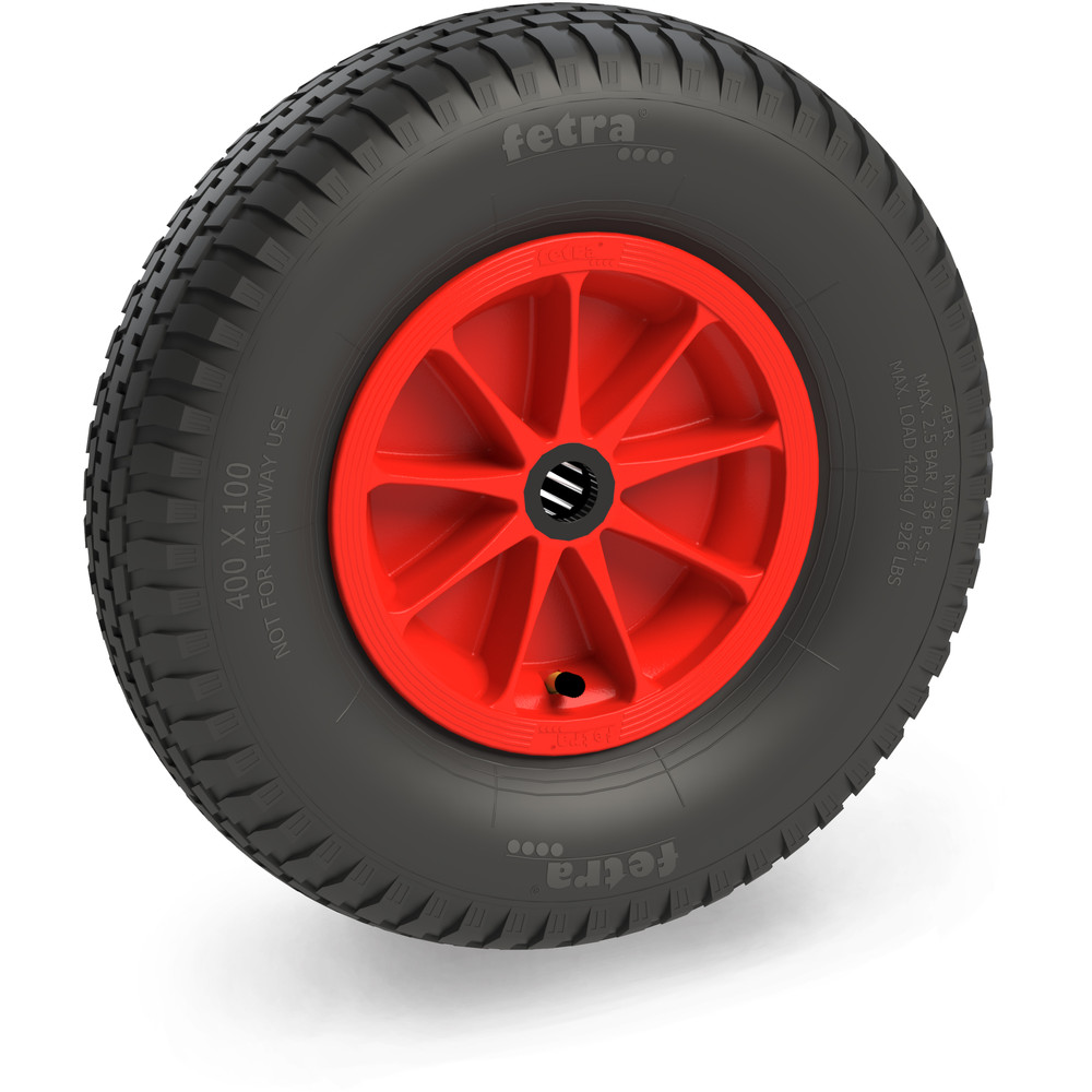 fetra® Roue gonflable 72121R - 400 x 100 mm