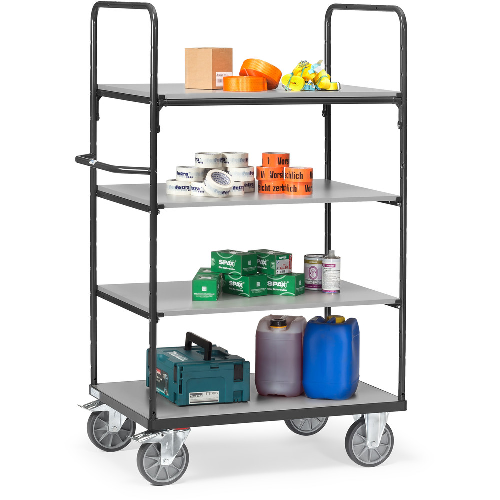 fetra® Chariot haut gamme en gris 8302-7016