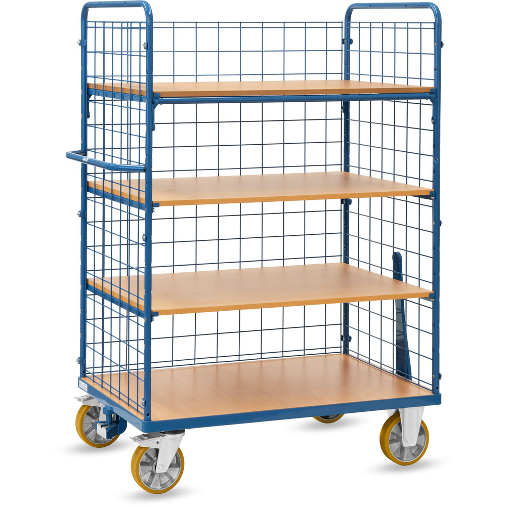 fetra® Chariot haut avec avec 1 paroi longitudinale et treillis métallique 8413-1-RZ
