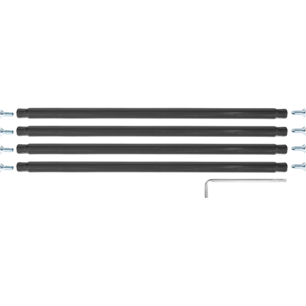 fetra® Tubes de maintien gris anthracite pour fetra® servantes avec 2 plateaux