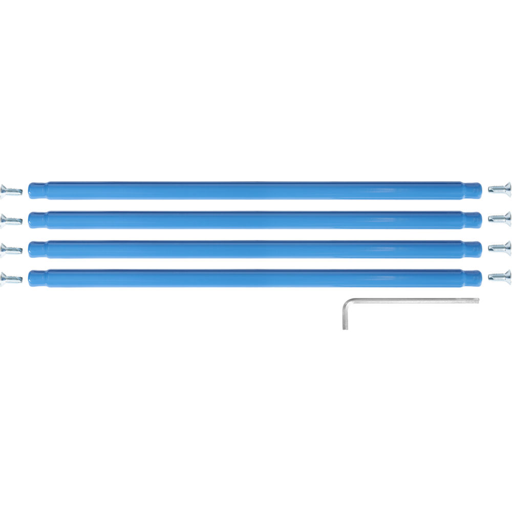 fetra® Tubes de maintien bleu pour fetra® servantes avec 2 plateaux