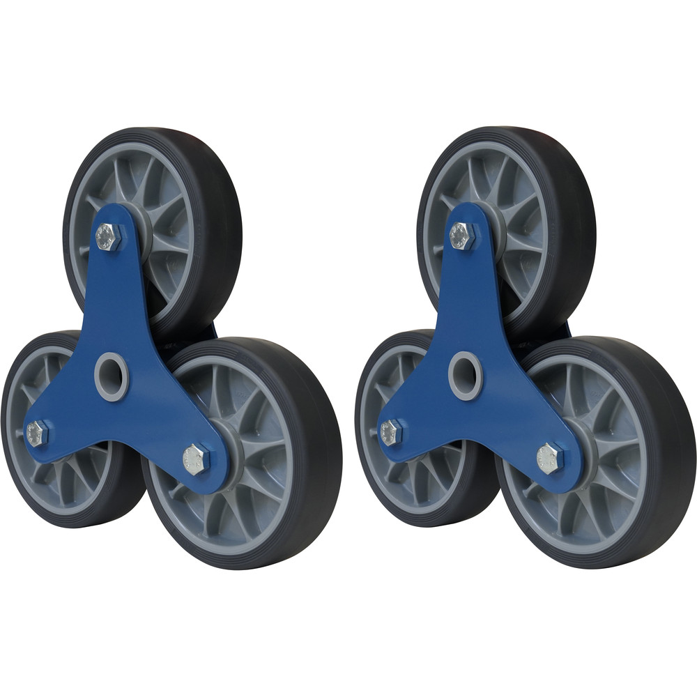 fetra® Étoiles d'escalier à 3 roues pour diables en acier